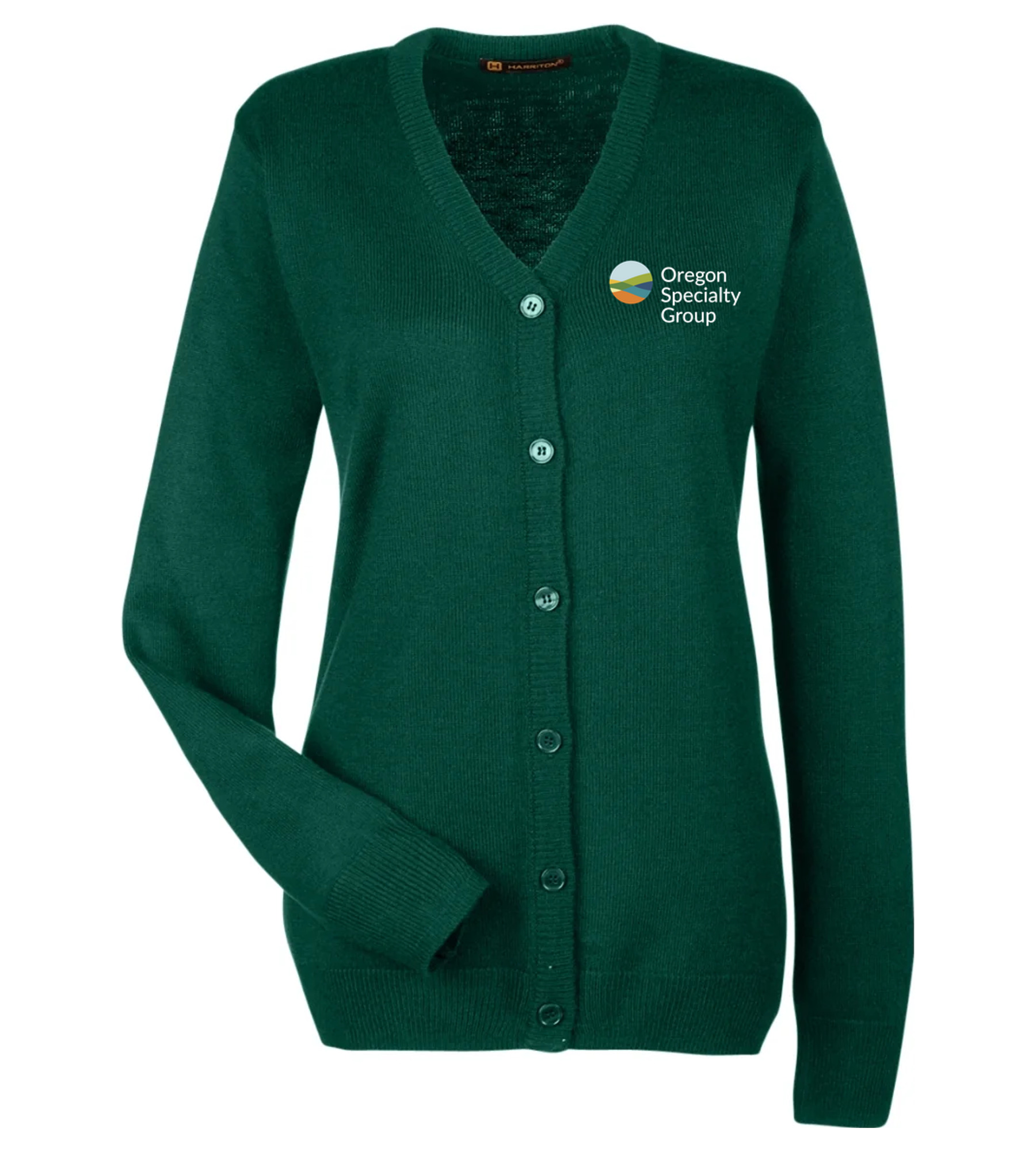 Harriton Ladies Pilbloc V-Neck Button Cardigan Sweater